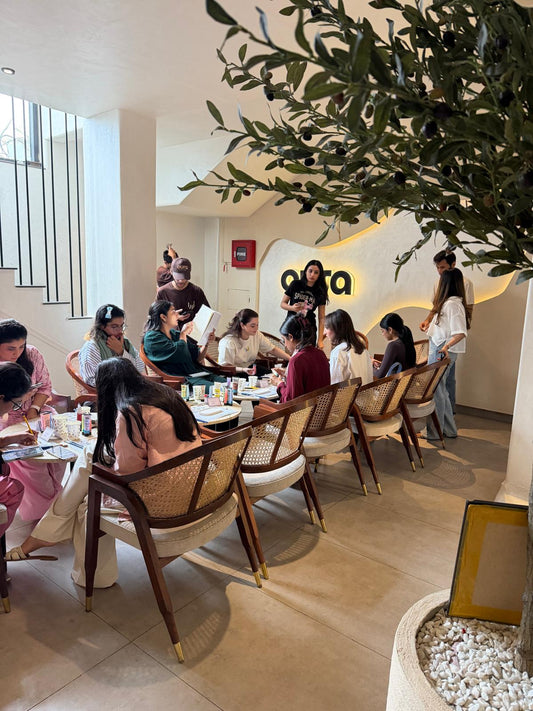 COZY team and guests at the Brew and Blossom preview event in Karachi with The Drawing Room PK and Oura Coffee