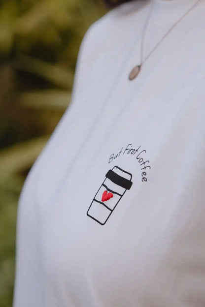But First Coffee Oversized T-Shirt | KHWAAB x COZY  COZY