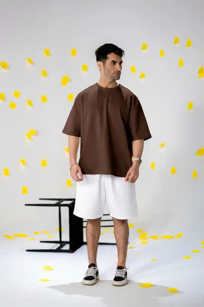 COZY Men's Oversized T-Shirt V2 Small / Mocha Mousse Cozy
