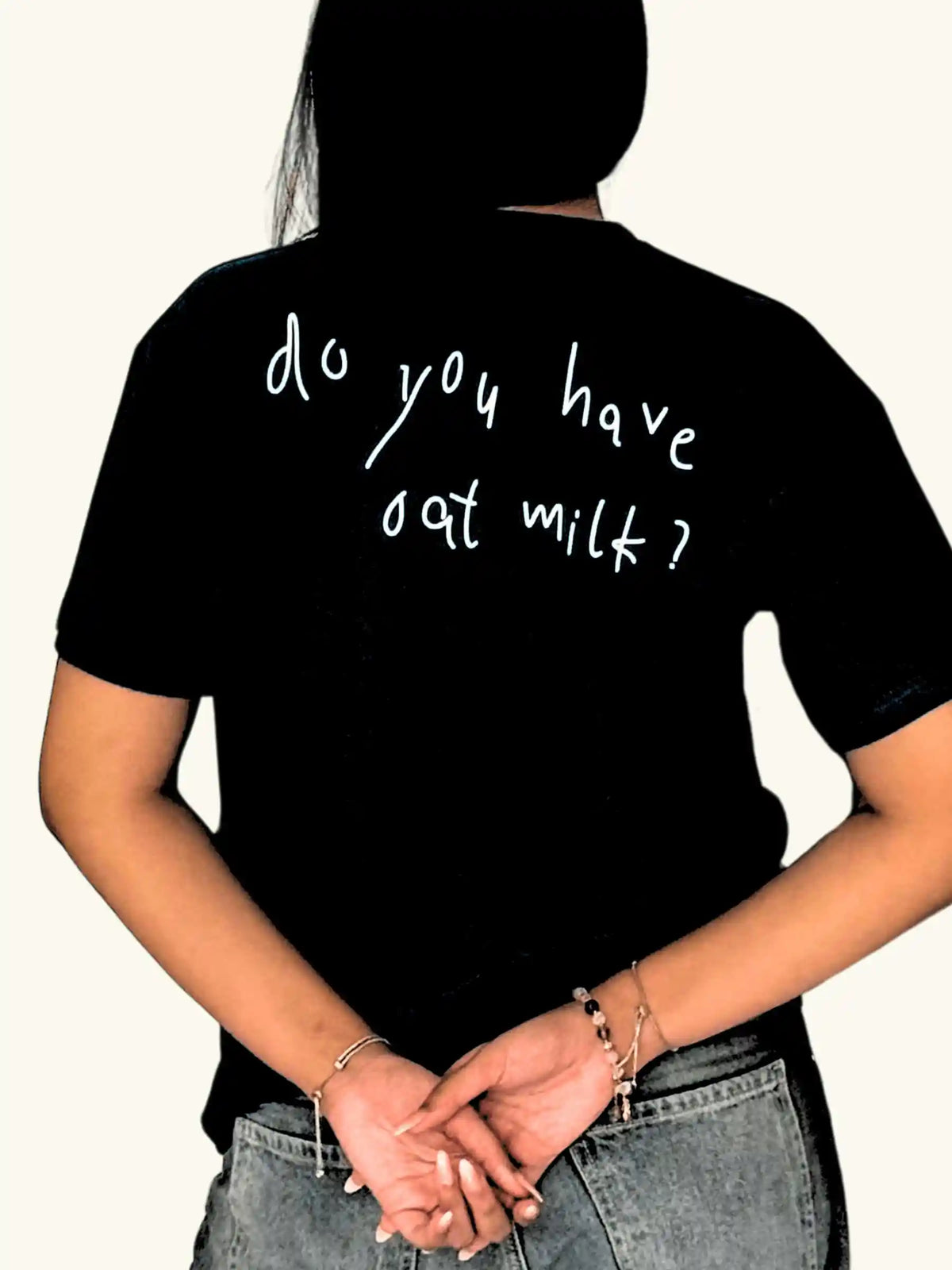Ladies "Do You Have Oat Milk" T-Shirt Extra small / Dark Roast Black Cozy