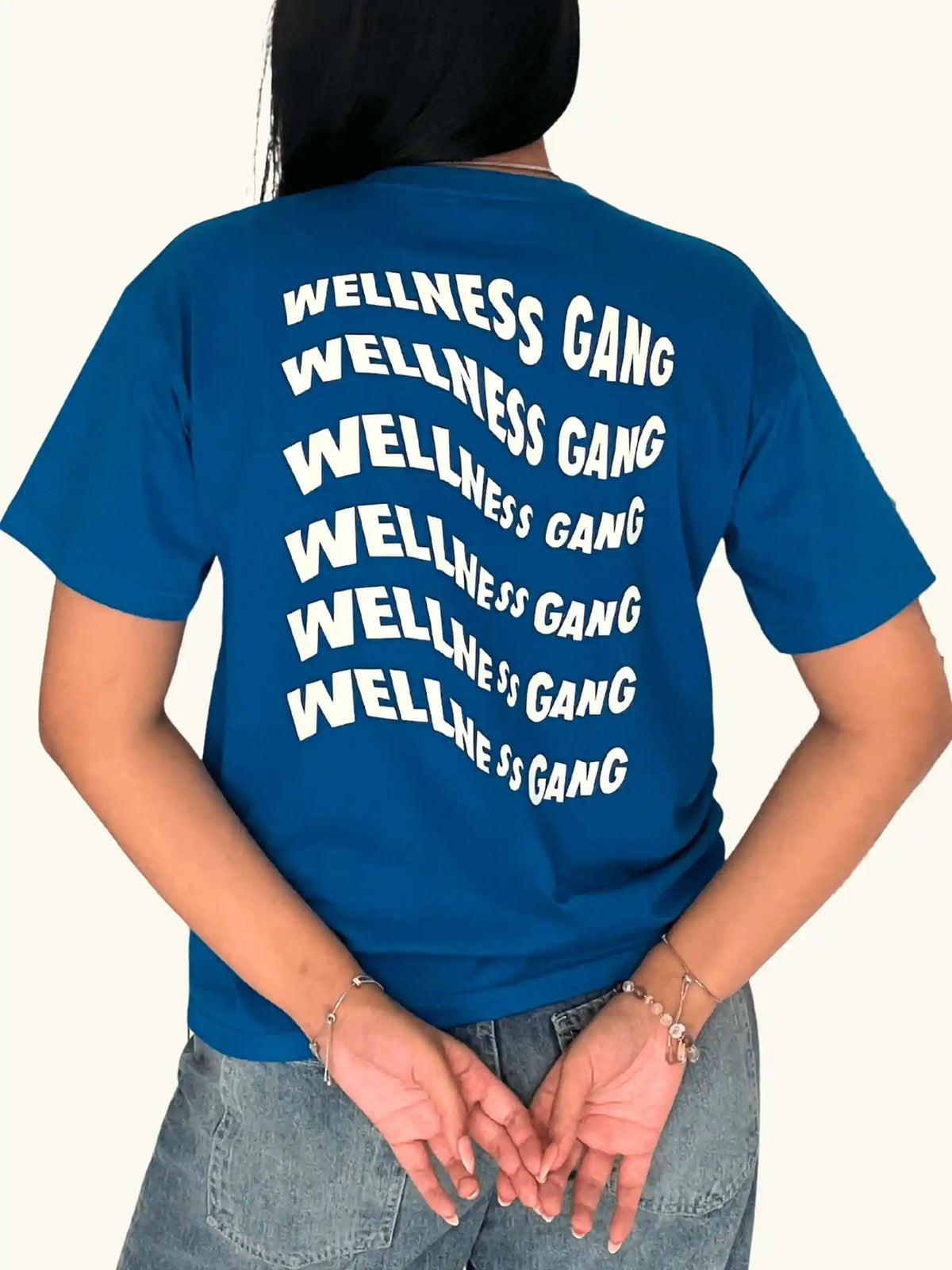 Ladies "Wellness Gang" T-Shirt Extra small / Midnight Brew Blue Cozy