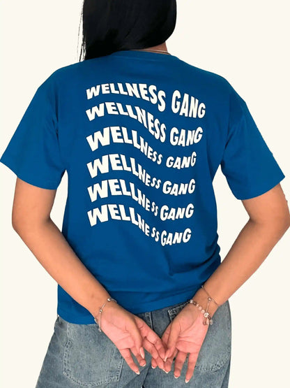 Ladies "Wellness Gang" T-Shirt Extra small / Midnight Brew Blue Cozy