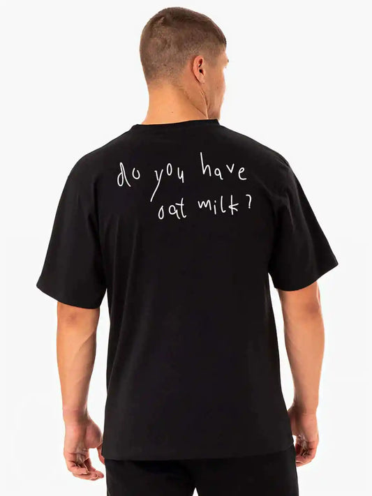 Men's "Do You Have Oat Milk?" T-Shirt Small / Dark Roast Black Cozy