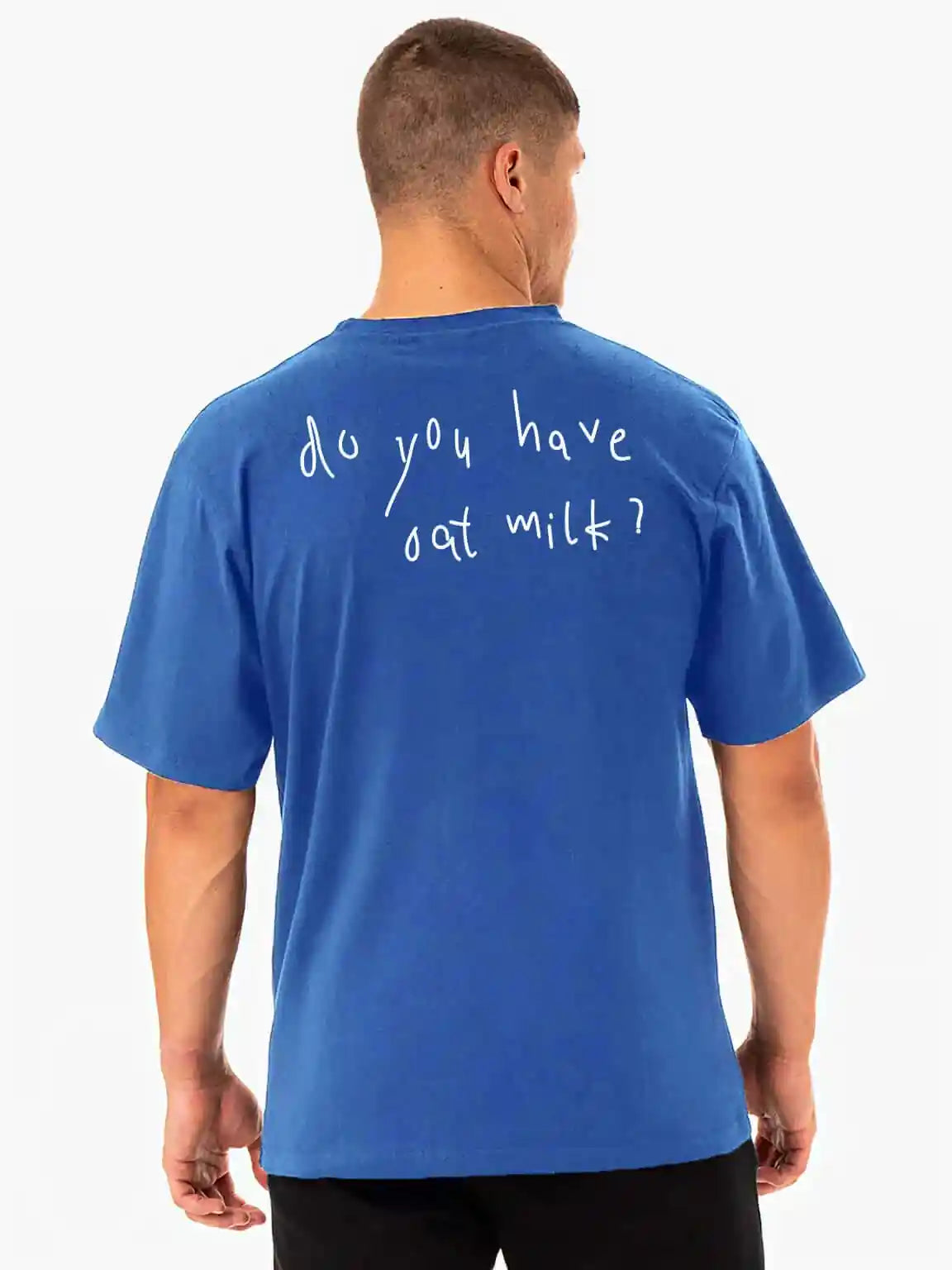 Men's "Do You Have Oat Milk?" T-Shirt Small / Midnight Brew Blue Cozy