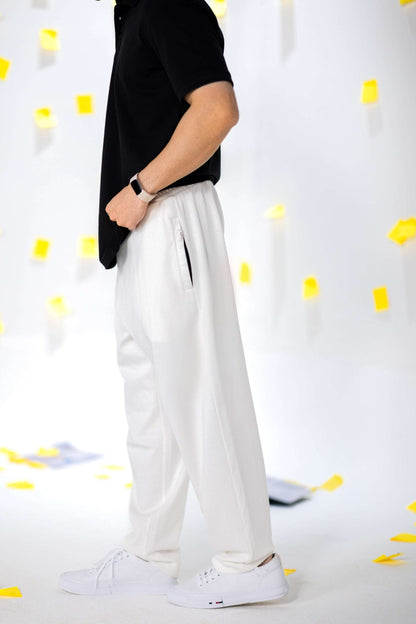 COZY Men's Classic Fit Pants in lightweight fabric, featuring a soft breathable organic cotton, polyester, and spandex blend.