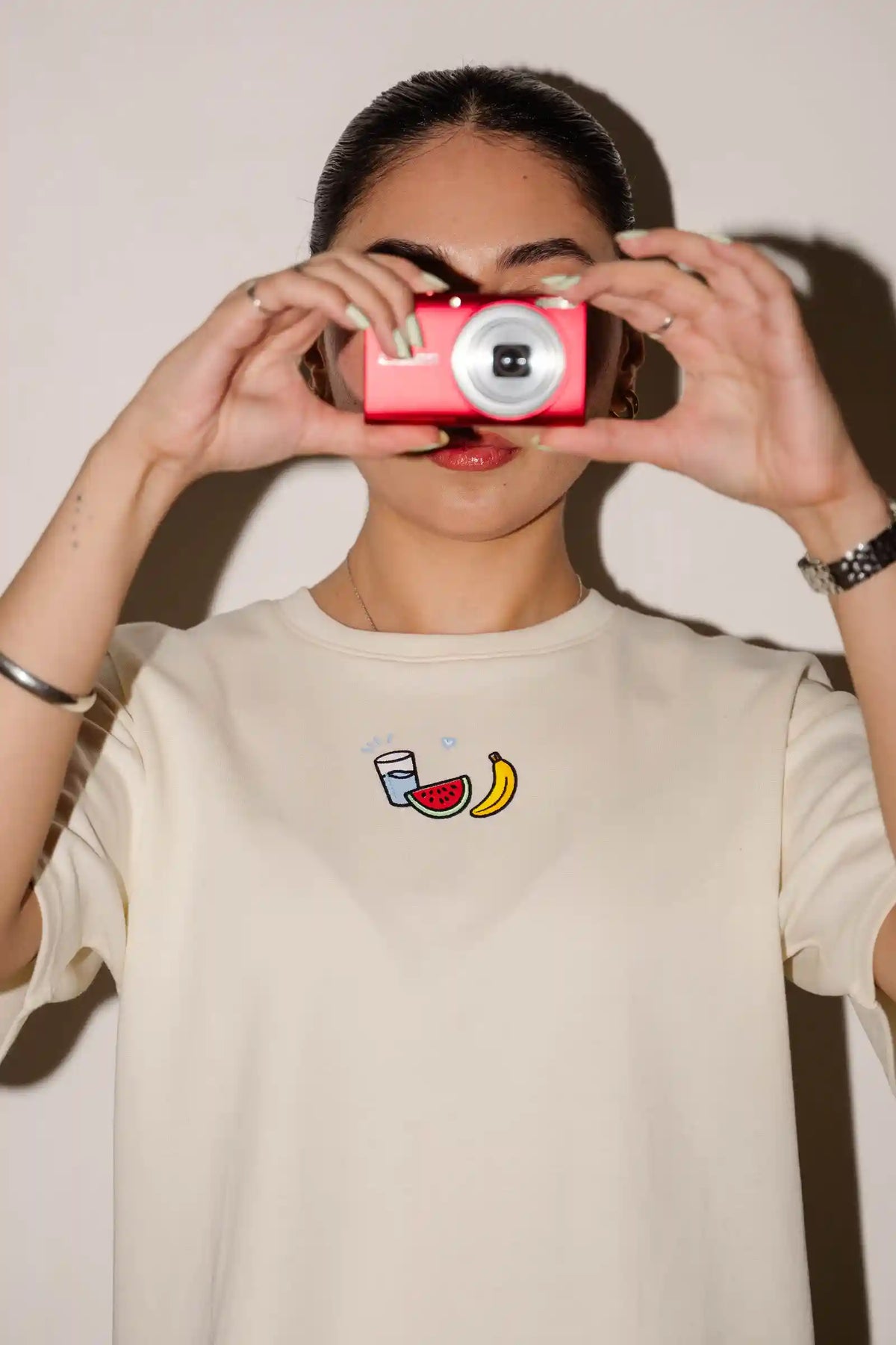 Drink Water, Eat Healthy, Oversized T-Shirt