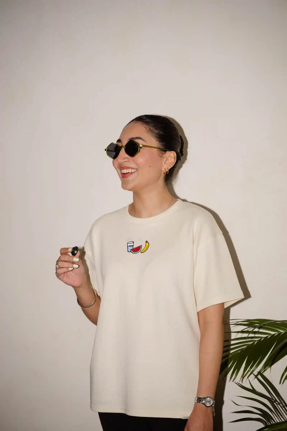 Drink Water, Eat Healthy Oversized T-Shirt