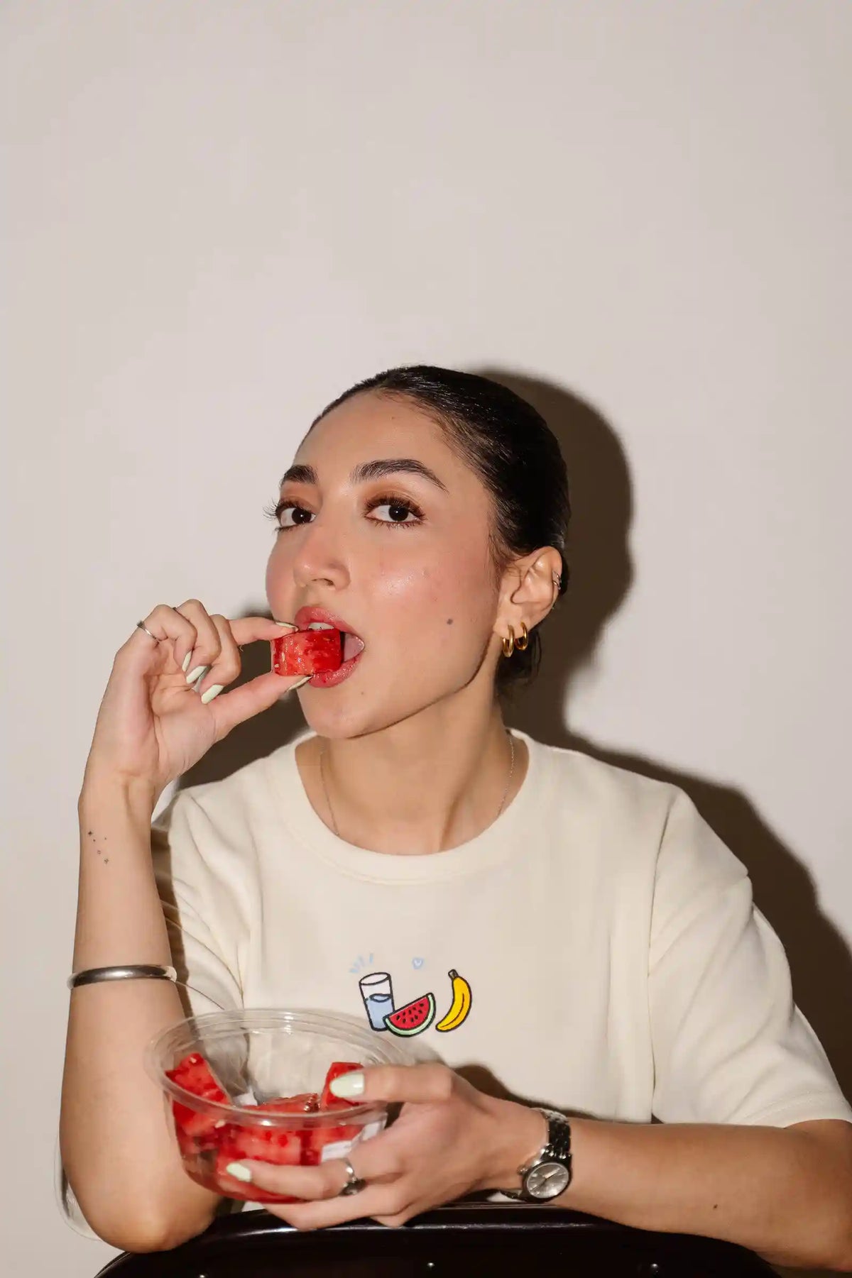  Drink Water, Eat Healthy Oversized T-Shirt